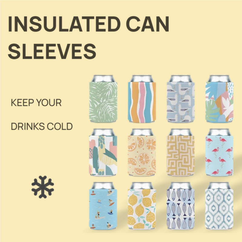 12oz Standard  Collapsible Sublimation Can Coolers