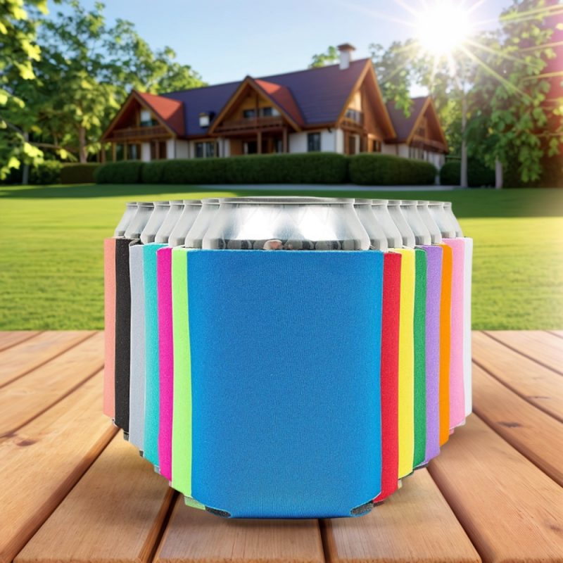 Premium neoprene koozies for cans temperature retention & non-slip grip, custom logo