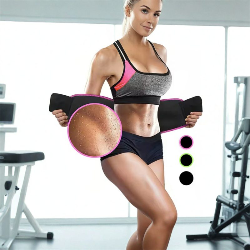 Premium Waist Trimmer For Fitness & Weight Loss - Sweat Enhancement, Thermal Effect & Adjustable Compression Support With Flexible, Lightweight Material For Targeted Waist Shaping - Image 3