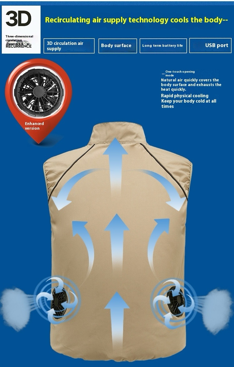 Three-speed cold control cooling vest